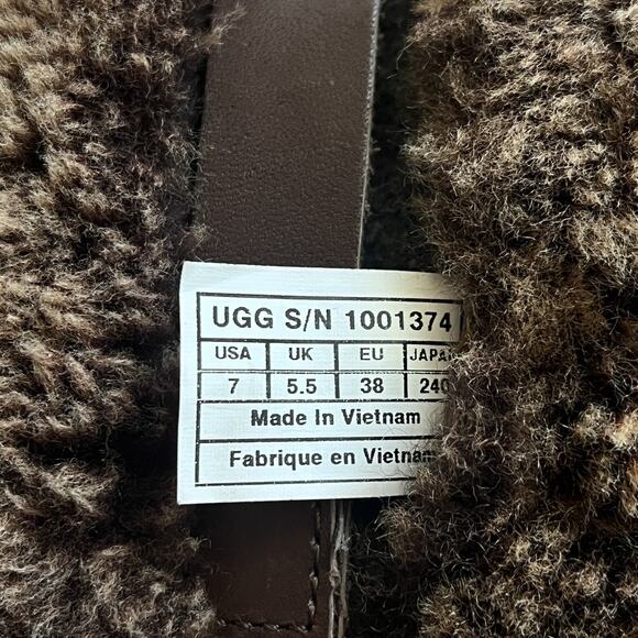 UGG Boots Womens Size 7 Brown Faux Fur Leather Buckle Winter Snow Shoes - Picture 12 of 13